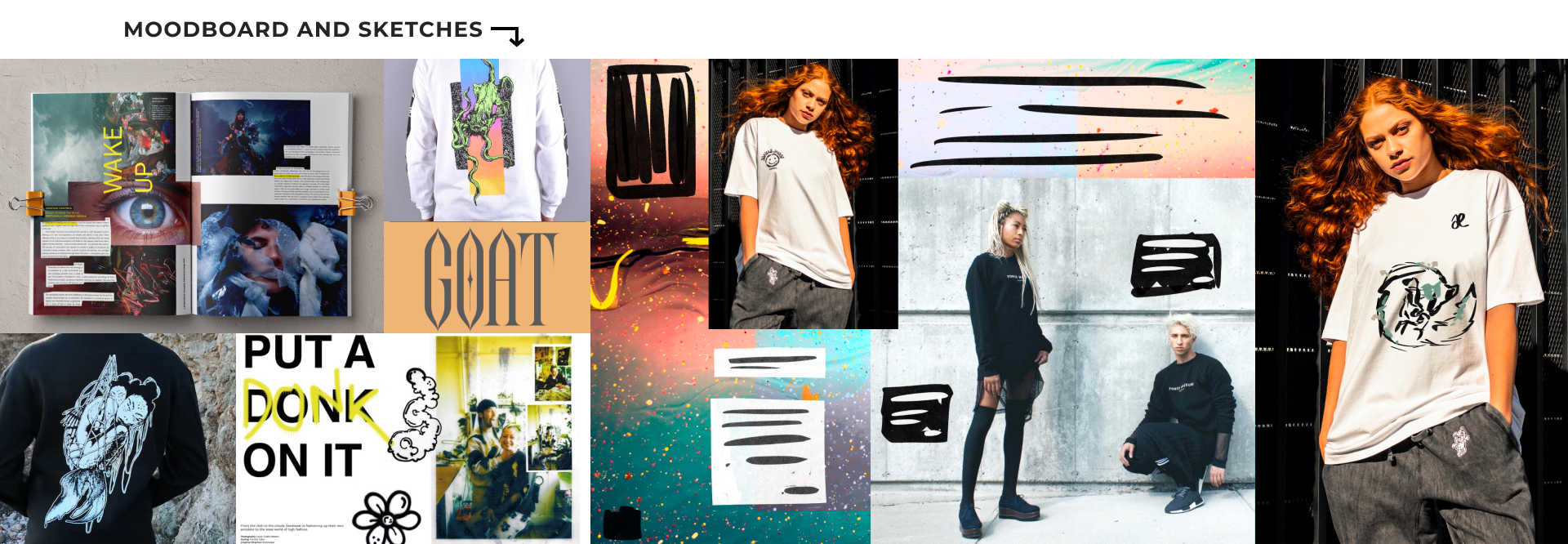 Moodboard for magazine layout.